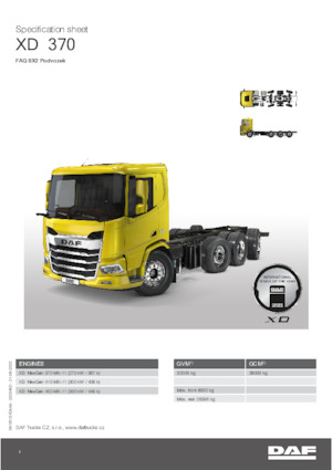 Krute šasije DAF XD 370 FAQ
