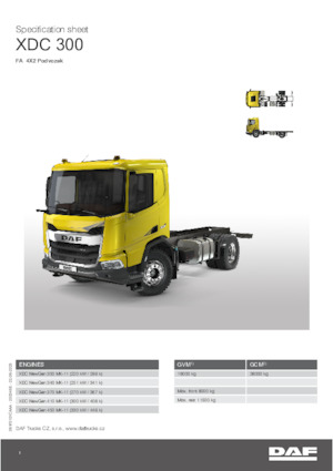 Krute šasije DAF XDC 300 FA