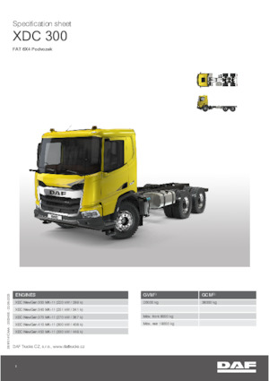 Krute šasije DAF XDC 300 FAT