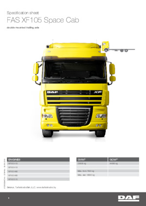 Krute šasije DAF XF 105.460 FAS