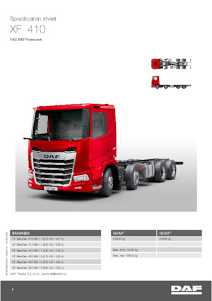 Krute šasije DAF XF 480 FAC