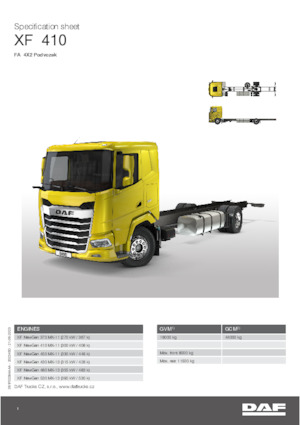 Krute šasije DAF XF 410 FA