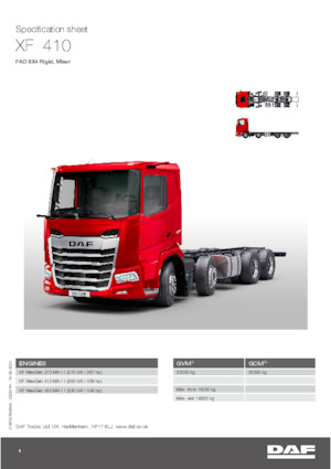 Krute šasije DAF XF 410 FAD Mixer