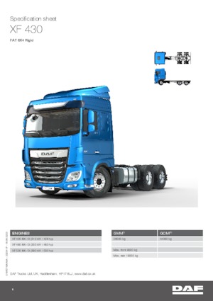 Krute šasije DAF XF 430 FAT