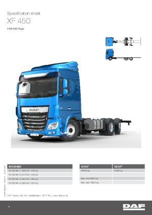Krute šasije DAF XF 450 FAN