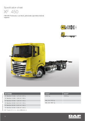 Krute šasije DAF XF 480 FAR Low Deck