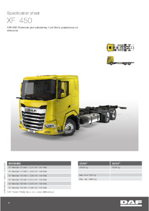 Krute šasije DAF XF 480 FAR Low Deck