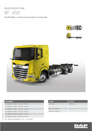 Krute šasije DAF XF 480 FAS Low Deck