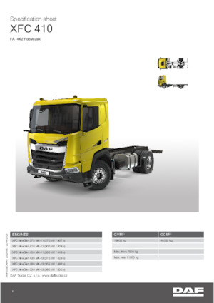 Krute šasije DAF XFC 410 FA