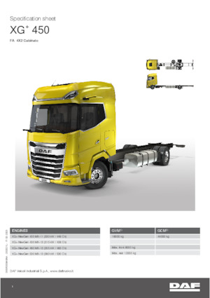 Krute šasije DAF XG+ 450 FA