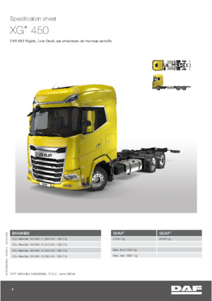 Krute šasije DAF XG+ 480 FAR Low Deck