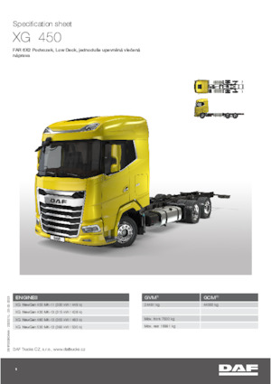 Krute šasije DAF XG 430 FAR Low Deck