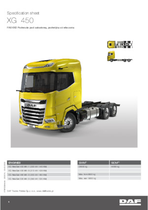 Krute šasije DAF XG 530 FAS