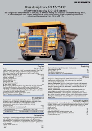Kruti kiperi kamioni Belaz 75137