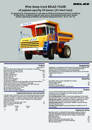 Kruti kiperi kamioni Belaz 7540B