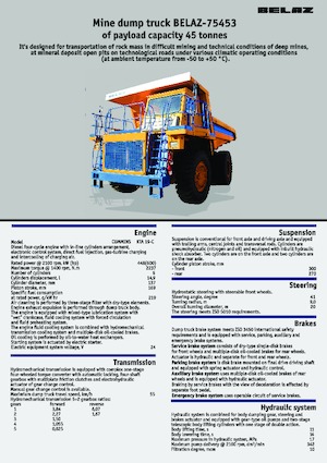 Kruti kiperi kamioni Belaz 75453