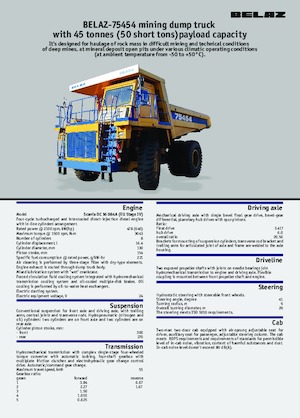 Kruti kiperi kamioni Belaz 75454