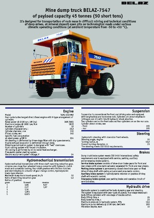 Kruti kiperi kamioni Belaz 7547