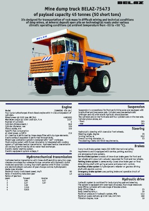 Kruti kiperi kamioni Belaz 75473