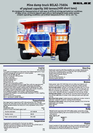 Kruti kiperi kamioni Belaz 75604