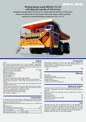 Kruti kiperi kamioni Belaz 75710