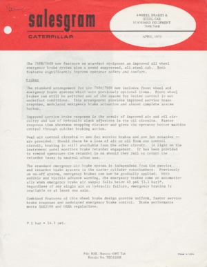 Kruti kiperi kamioni Caterpillar 769B