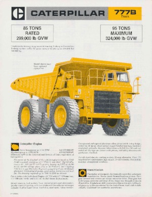 Kruti kiperi kamioni Caterpillar 777B