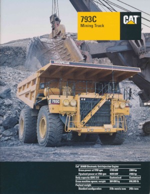 Kruti kiperi kamioni Caterpillar 793C