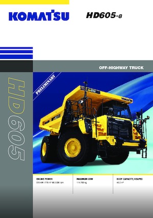 Kruti kiperi kamioni Komatsu HD605-8E0
