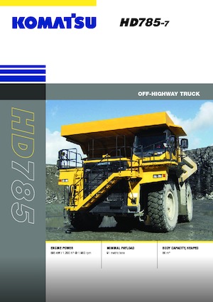 Kruti kiperi kamioni Komatsu HD785