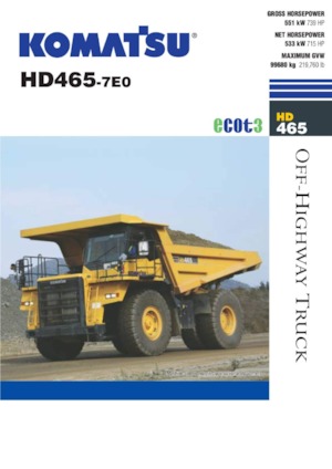 Kruti kiperi kamioni Komatsu HD465-7E0
