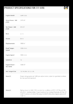 Kruti kiperi kamioni Caterpillar 777 (07B)