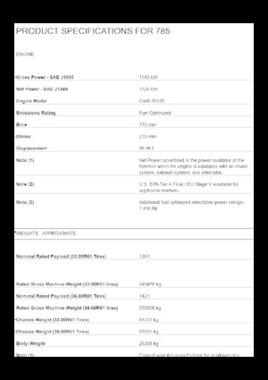 Kruti kiperi kamioni Caterpillar 785