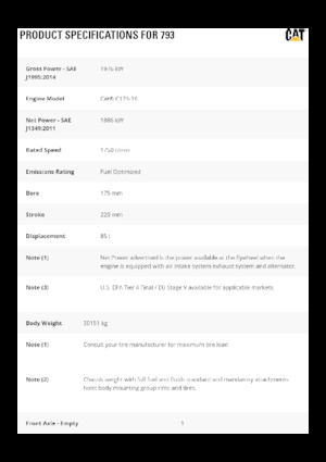 Kruti kiperi kamioni Caterpillar 793