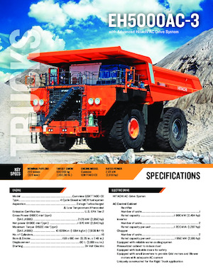 Kruti kiperi kamioni Hitachi EH5000AC3