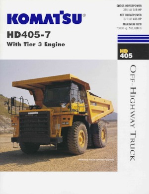Kruti kiperi kamioni Komatsu HD325-7