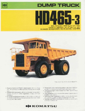 Kruti kiperi kamioni Komatsu HD465-3
