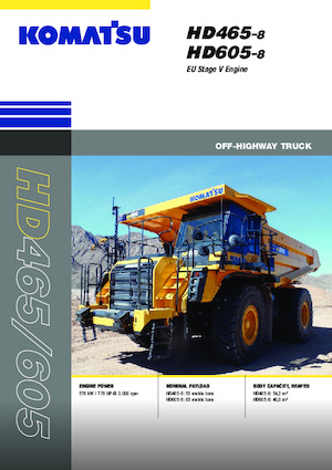 Kruti kiperi kamioni Komatsu HD605-8E0