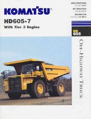 Kruti kiperi kamioni Komatsu HD605-7