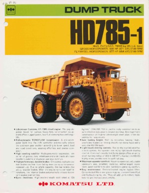 Kruti kiperi kamioni Komatsu HD785-1