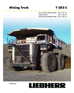 Kruti kiperi kamioni Liebherr T282C