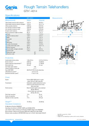 Teleskopski utovarivači Genie GTH4014