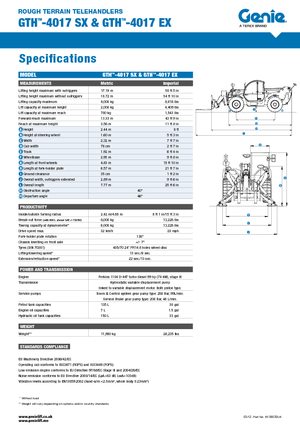Teleskopski utovarivači Genie GTH-4017 EX