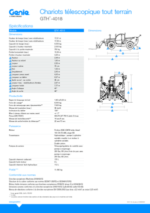Teleskopski utovarivači Genie GTH4018