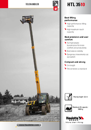 Teleskopski utovarivači Haulotte HTL3510