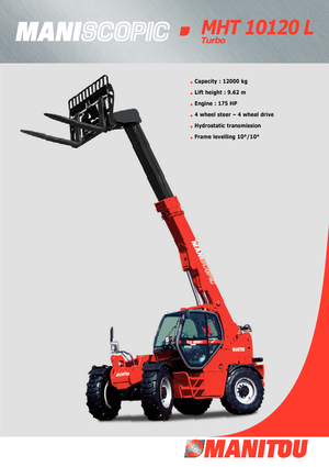 Teleskopski utovarivači Manitou MHT 10120 L Turbo
