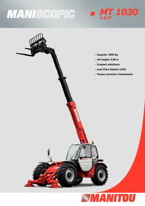 Teleskopski utovarivači Manitou MT 1030 S Evolution