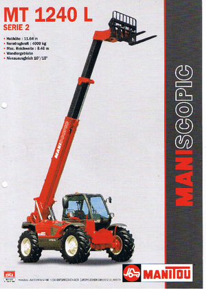 Teleskopski utovarivači Manitou MT 1240 L