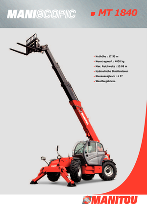 Teleskopski utovarivači Manitou MT 1840 Comfort
