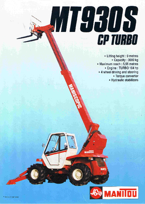 Teleskopski utovarivači Manitou MT 930 CP